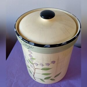 Sage Ceramic Food Storage Jar with Lid